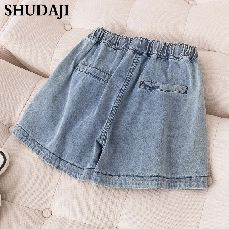 Женская одежда большого размера облегающие джинсовые шорты для отдыха полных