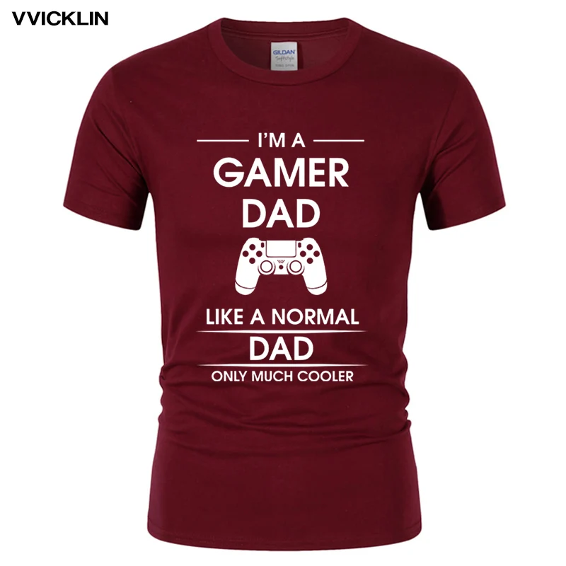 

Men ChristmasPresent T-shirt I'm A Gamer Dad Fathers Day Gift T shirt Advanced Warfare Console Gaming Cotton TShirt Plus Size