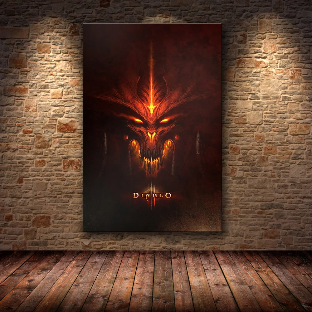 Холст Игра постер Diablo 3 HD картинки художественные картины холст искусство для