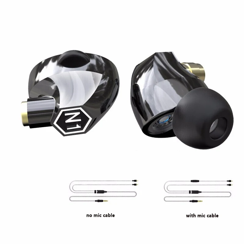 

VJJB Quad Driver In-ear Earphones Noise Cancelling Earphones Hifi DJ Transparent Wired Earbuds Replaceable Cable