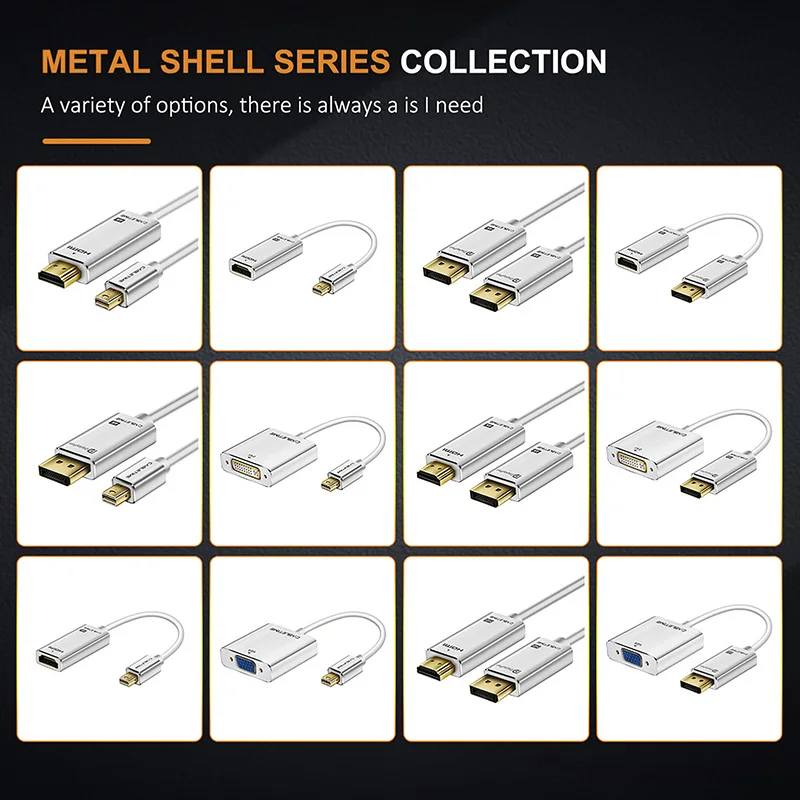 

CABLETIME Mini DisplayPort to VGA Adapter Thunderbolt Mini DP To VGA Male To Female for 1080P HDTV Macbook/iMac Pro C093