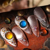water droplets opal heart shape nail art rhinestones nail gems temperature change diamond diy nails art decoration