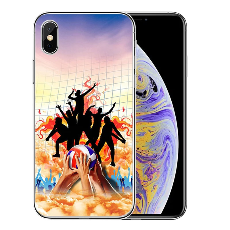 Спортивный чехол для телефона Fire Volleyball iphone 12 11Pro Max 11 XR XS X 8 7 6 6S Plus 5 5S SE 2020 - купить по
