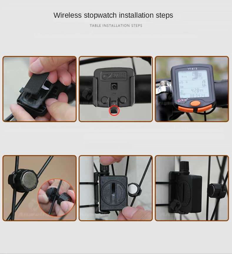 

YT-813 Bicycle Computer Wireless Speed Meter Waterproof Sports Sensors Bicycle Computer Speedometer Digital Bike Computer