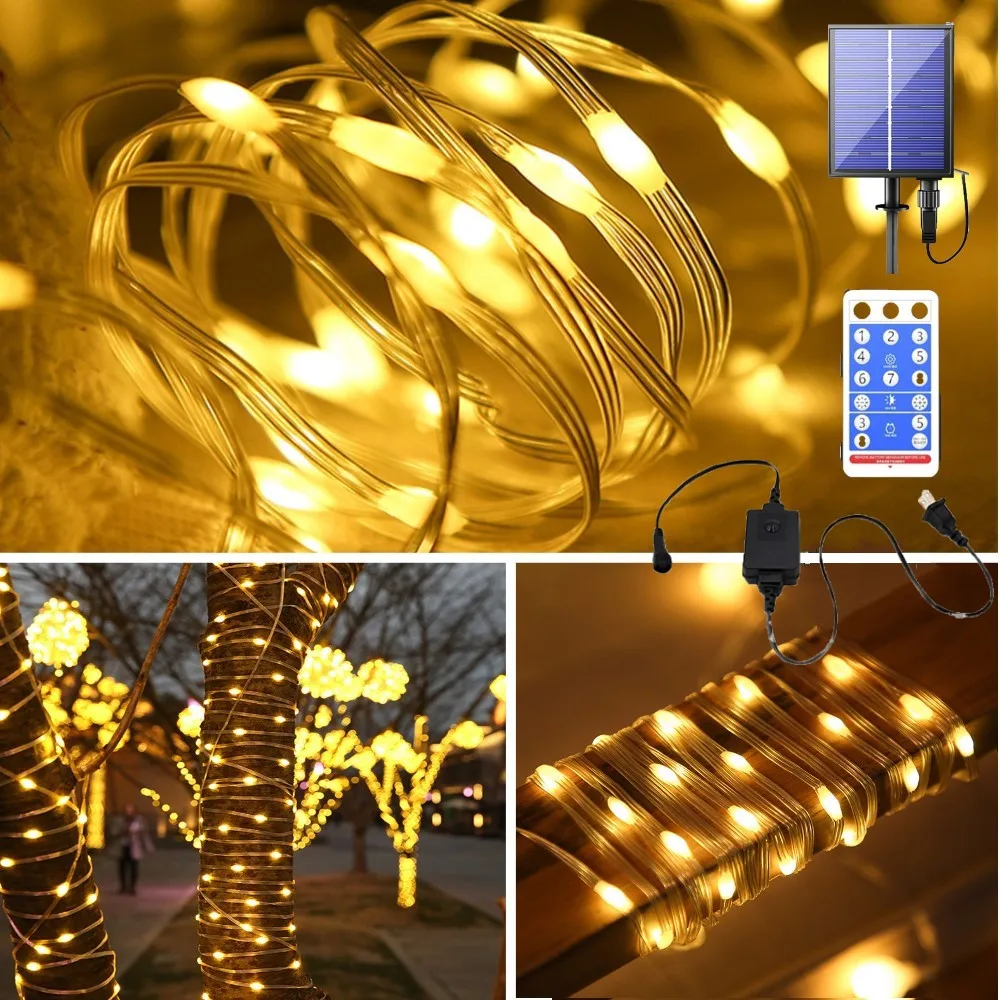 New Year 2022 Decor Christmas Decorations For Home Outdoor Upgrade Waterproof Soft Strip String Lights 20/50/100M
