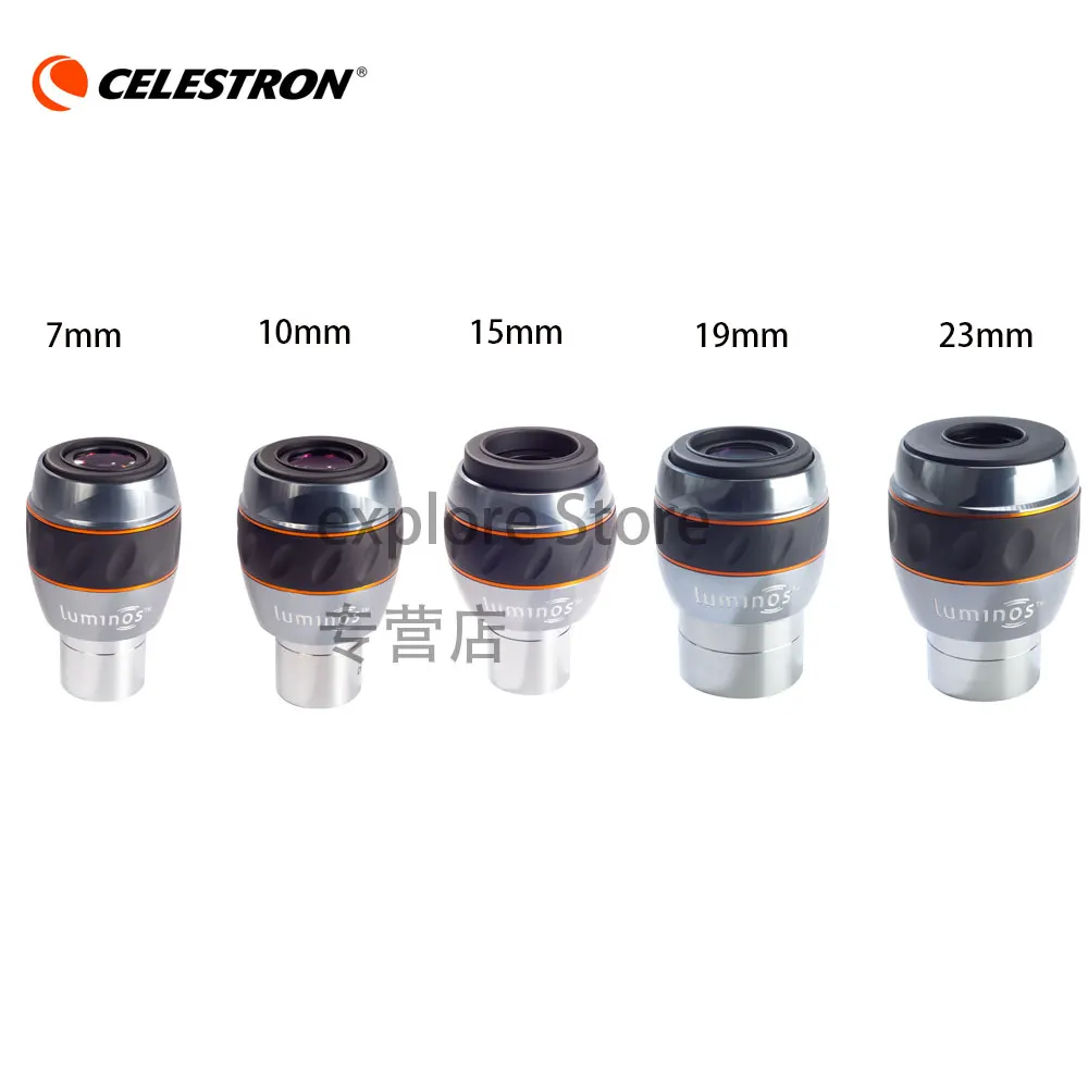 

Celestron LUMINOS series 82 degree wide-angle 7mm/10mm/15mm/19mm/23mm/31mm eyepiece astronomical telescope accessories