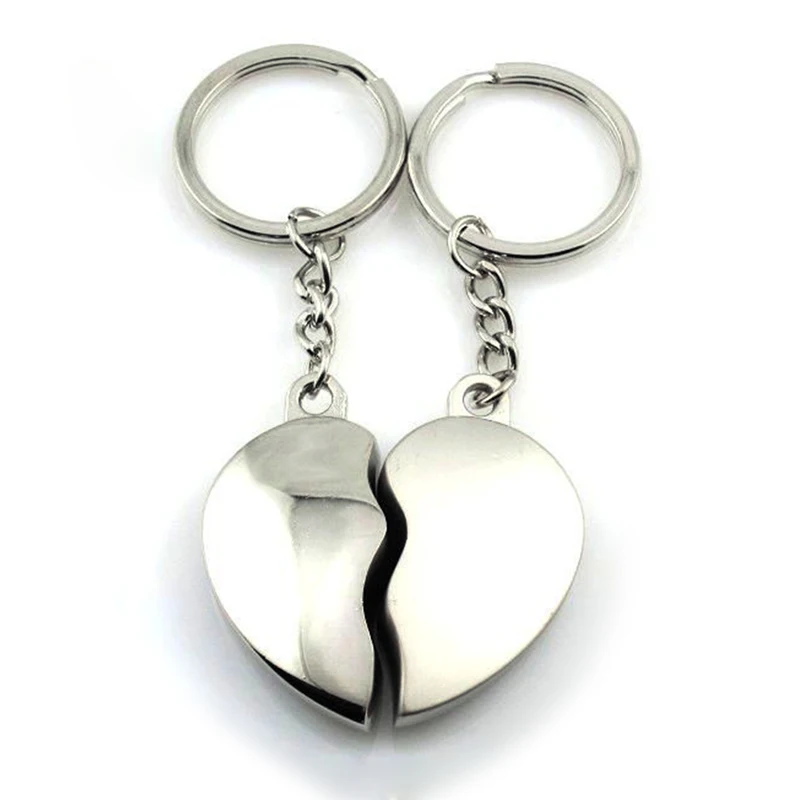 

5Pairs Couple Keychain Key Silver Plated Korea Romantic Lovers Love Key Chain Souvenirs Valentine's Day Gift Keychain Charms DIY