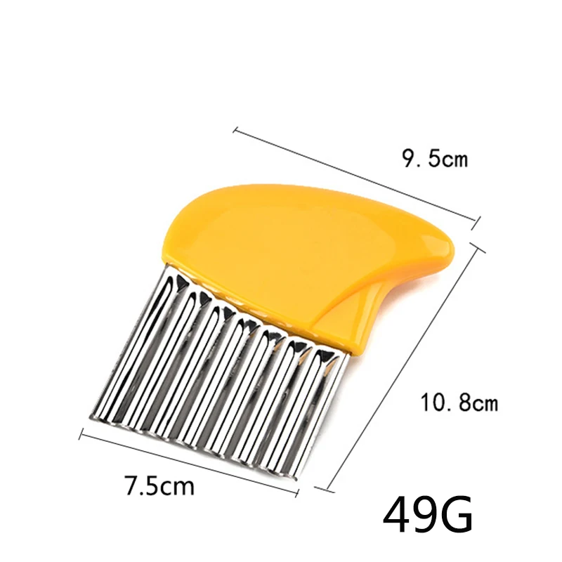 

Potato Cutter Stainless Steel Wavy Knife French Fry Chip Cutter Kitchen Vegetable Slicer Cutting Tools Cooking Kitchen Gadgets