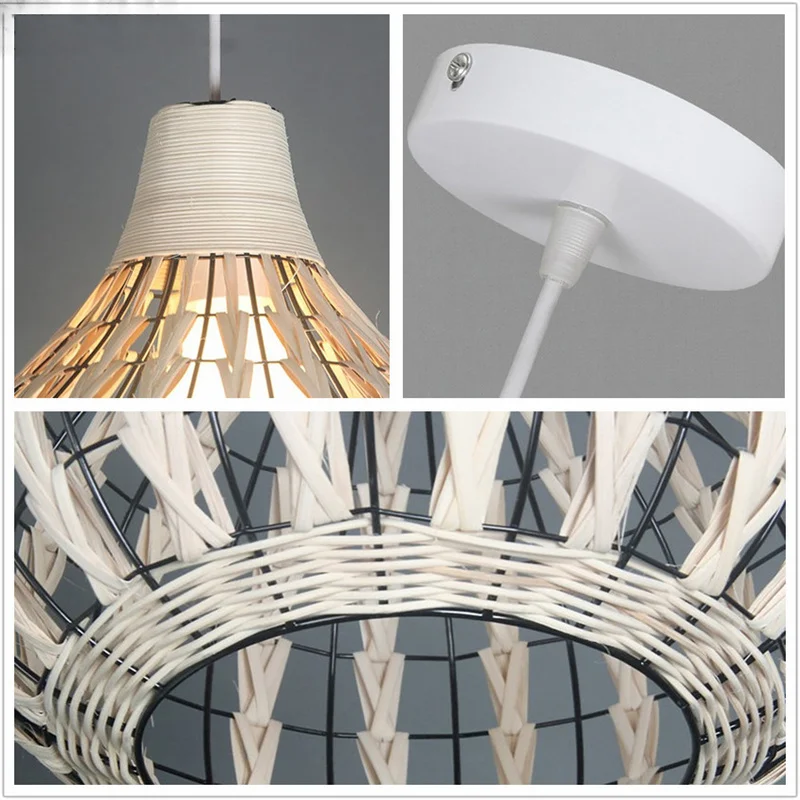 

Modern Pendant Lights Bamboo Led Hanging Lamp Rattan Wicker Hang Lamp for Kitchen Decor Deco Light Fixtures Suspension Luminaire