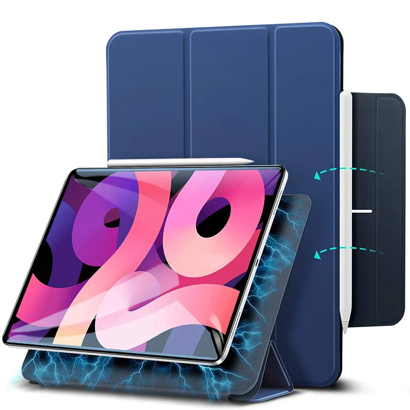 

Чехол для iPad Pro 12,9 2021 M1, Магнитный Тонкий чехол тройного сложения для iPad Pro 11 2020, умный чехол для iPad Pro 12,9, чехол, чехол