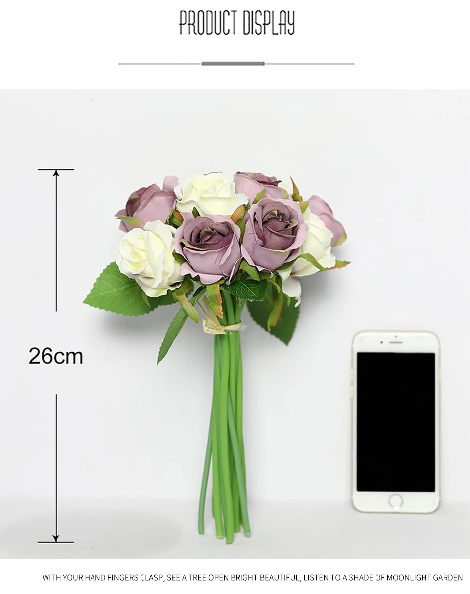 CHENCHENG 12 шт./лот розы Искусственные цветы Свадебный букет Шелковый Искусственный цветок вечерние домашний осенний Декор подарок на день Святого Валентина