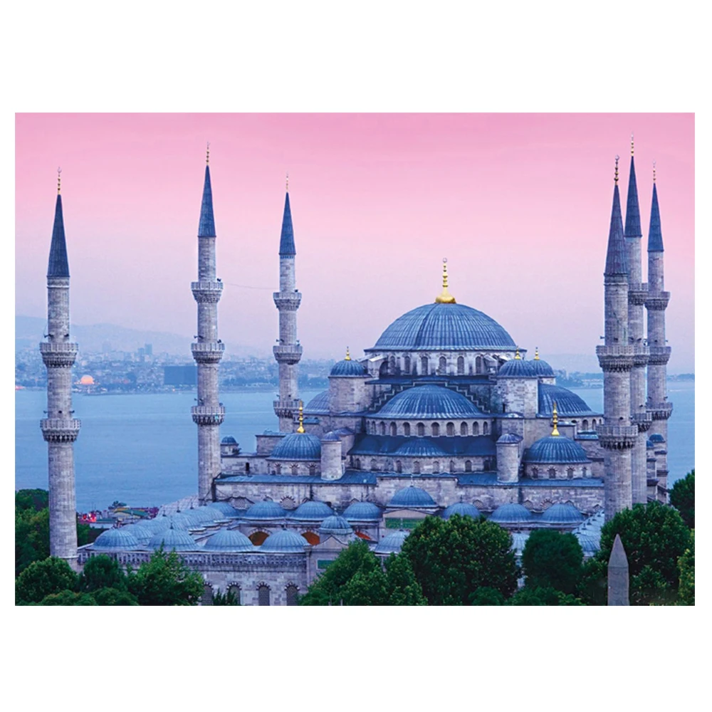5D DIY мечети Религия алмазного живопись вышивка крестиком Алмазная мозаика пейзаж