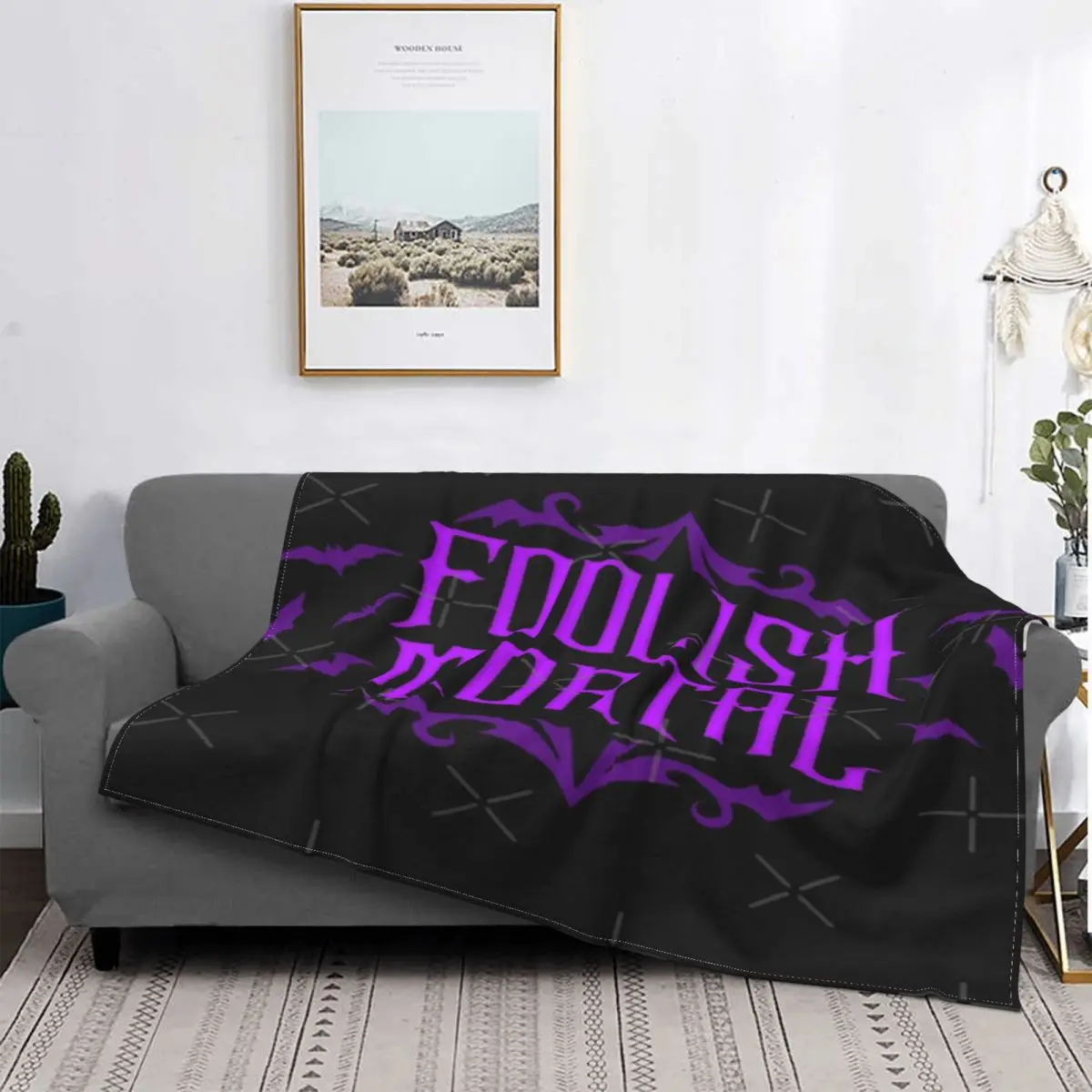 

Manta Mortal necio, para cama colcha
