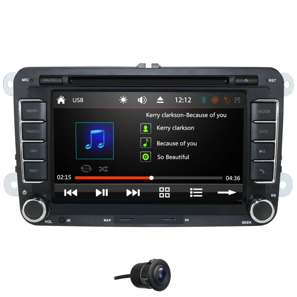 2 Din 7 дюймов Автомобильный DVD gps радио плеер для Volkswagen golf 5 6 touran passat B6 B7 sharan JATTA Skoda Авторадио камера