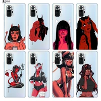 lovely devil woman silicone cover for xiaomi redmi note 10 10s 9 9s pro max 9t 8t 8 7 6 5 pro 5a 4x 4 phone case