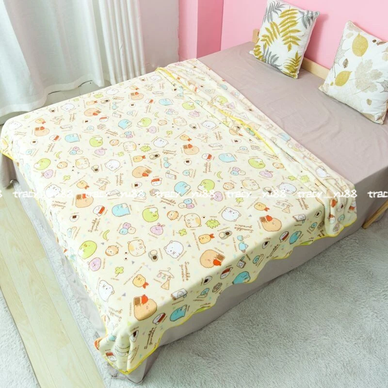 IVYYE желтое одеяло из аниме Sumikko Gurashi плюшевое бархатное теплое украшение мягкая