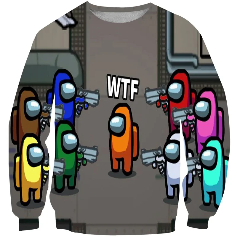 

2020 Among Us Hoodied 3D Kids Sweatshirt Impostor Long Sleeve Boy Clothes Unisex Streetwear Video Games Child Costume Clothes