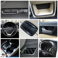 steering wheel air ac vent outlet armrest box switch cover trim carbon fiber look for toyota highlander kluger 2014 2019