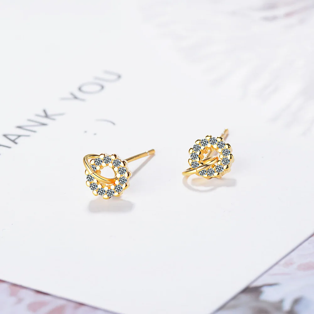 Женские серьги подвески LEKANI сережки круглой формы серебристого цвета ювелирные