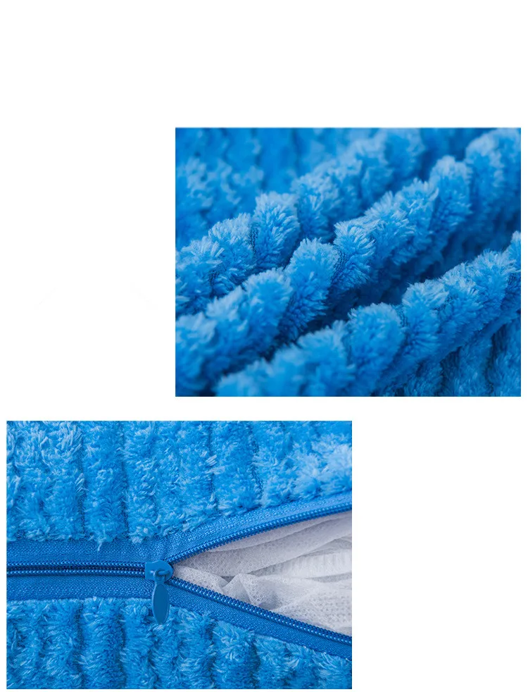 Мягкая плюшевая наволочка для подушки кофейного серого синего желтого цвета 43X43