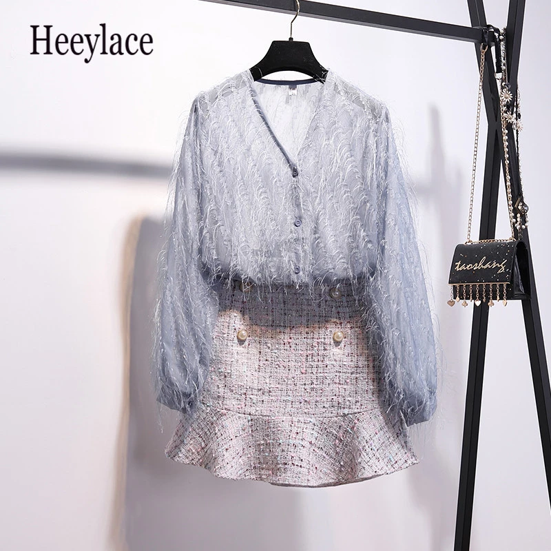 Женский костюм с v образным вырезом перья и кисточки сексуальная прозрачная