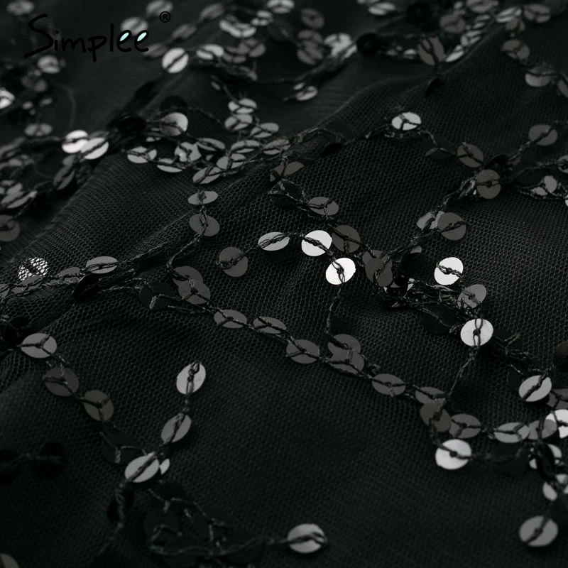 Simplee сексуальный комбинезон с кисточками и блестками длинный женский v образным