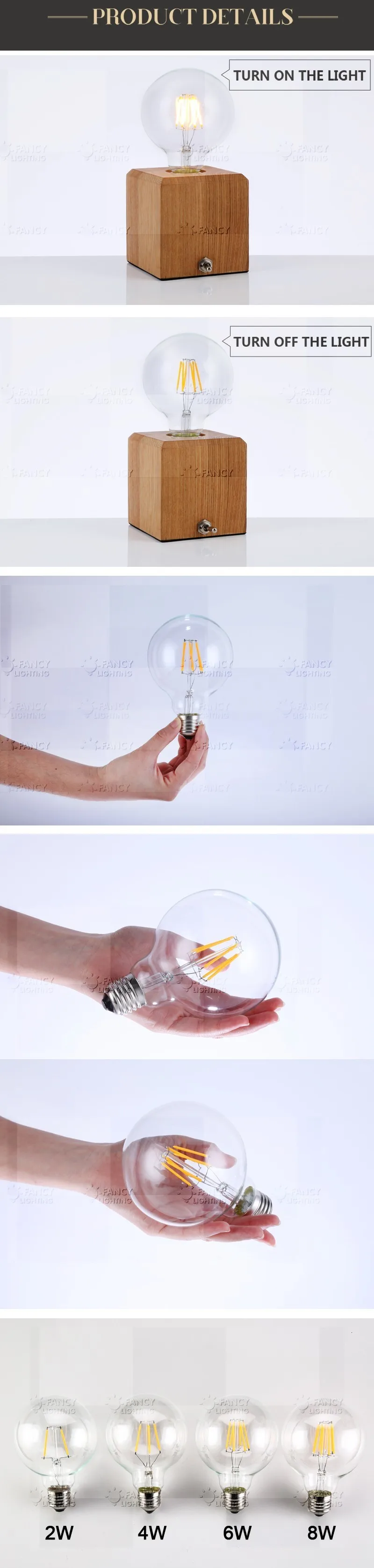 Светодиодная лампа E27 G95 Светодиодная лампа Эдисона 110V 220V lampara Led для дома/гостиной/спальни декоративная 2 W/4 W/6 W/8 W bombillas led
