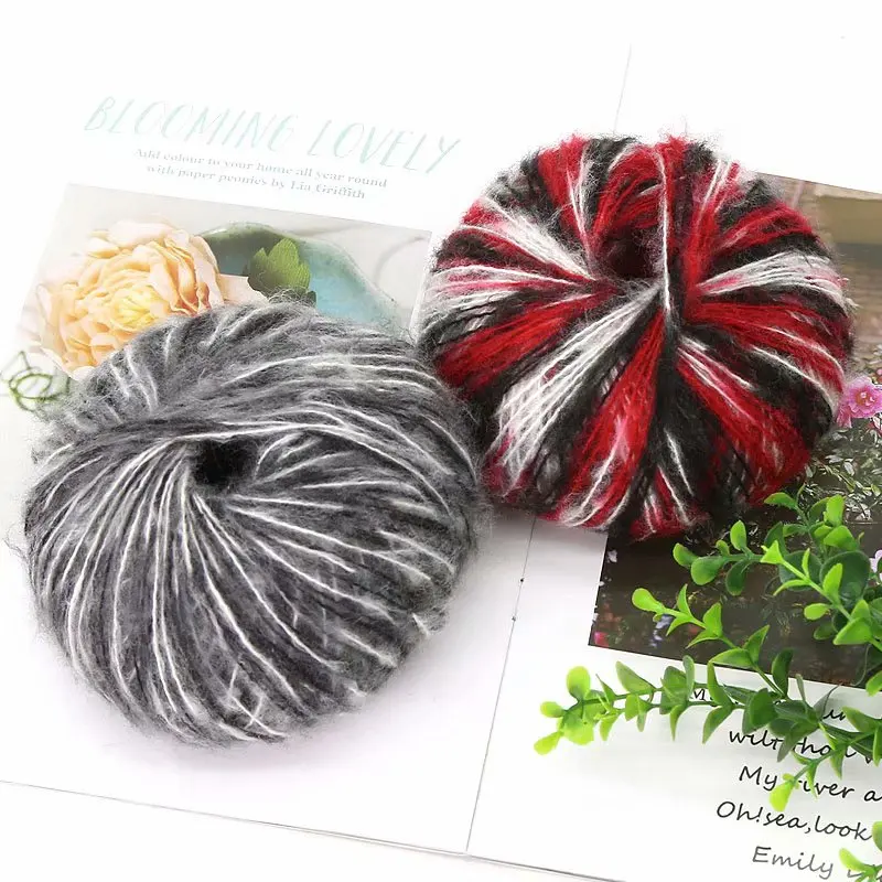 Кашемировая мохеровая пряжа для ручного вязания не скатывается вязаная кофта с