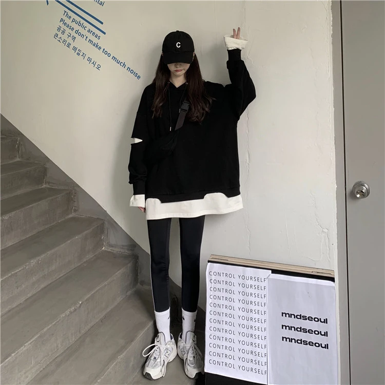 

XZ245 Spring 2021 new Korean loose long-sleeved spring and autumn all-match BF lazy Sweatshirts women