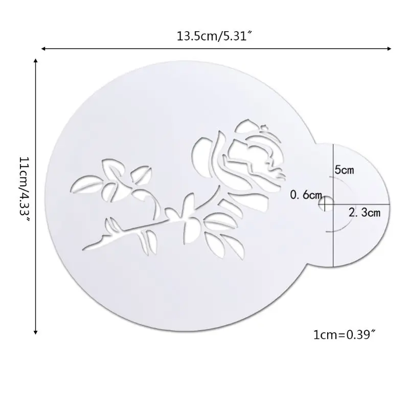 

6 Style Flower Spray Stencils Reusable Birthday Cake Mold Decorating Fondant Template Bakery Tools DIY Mould