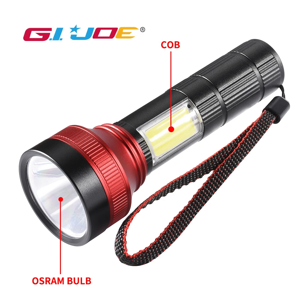 GIJOE usb Перезаряжаемый фонарик 3 режима osram факел Водонепроницаемый встроенный аккумулятор портативный прожектор применимый алюминий