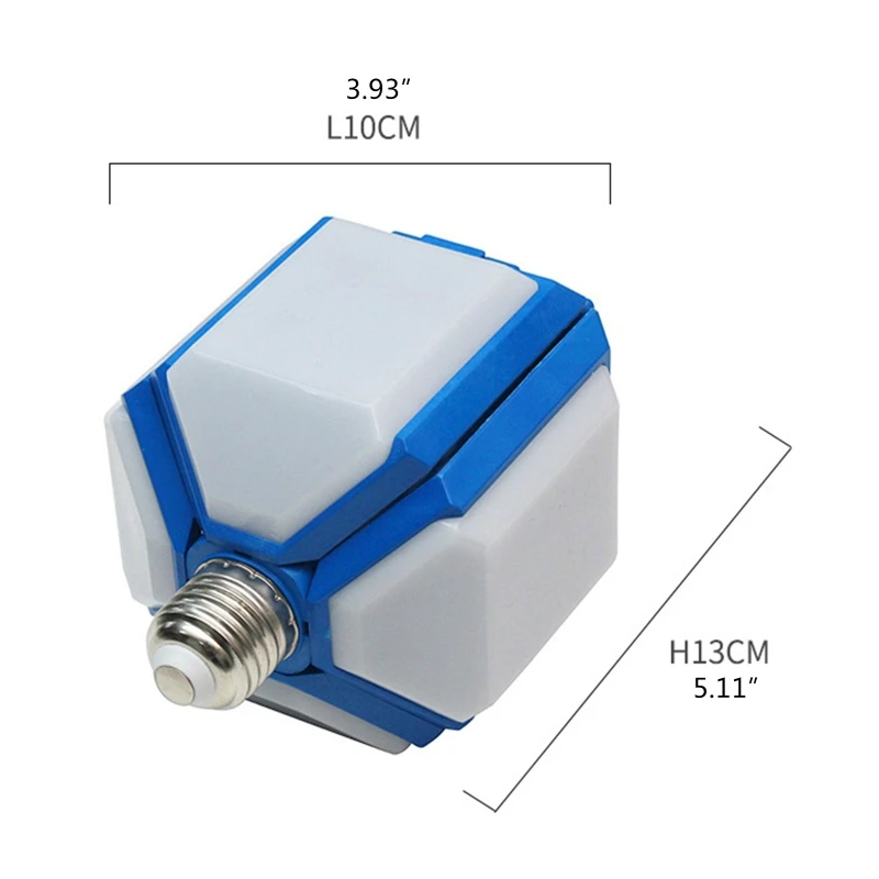 

Creative Square E27 Foldable Football Light LED Garage Lamp Deformation Industrial Light Folding Ceiling Fan Light