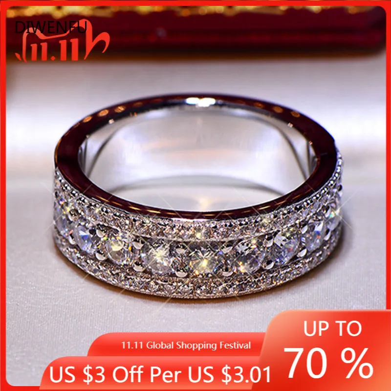 

Diamond S925 Sterling Silver Rings for Women Bohemia Wedding Bands Rings for Couples Fashion Luxury Diamond Silver Jewelry