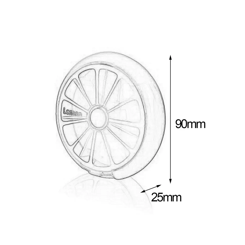 

Portable Round Shape Small Medicine Pill Box Portable 7 Days Weekly Travel Medicine Holder Tablet Storage Case Container