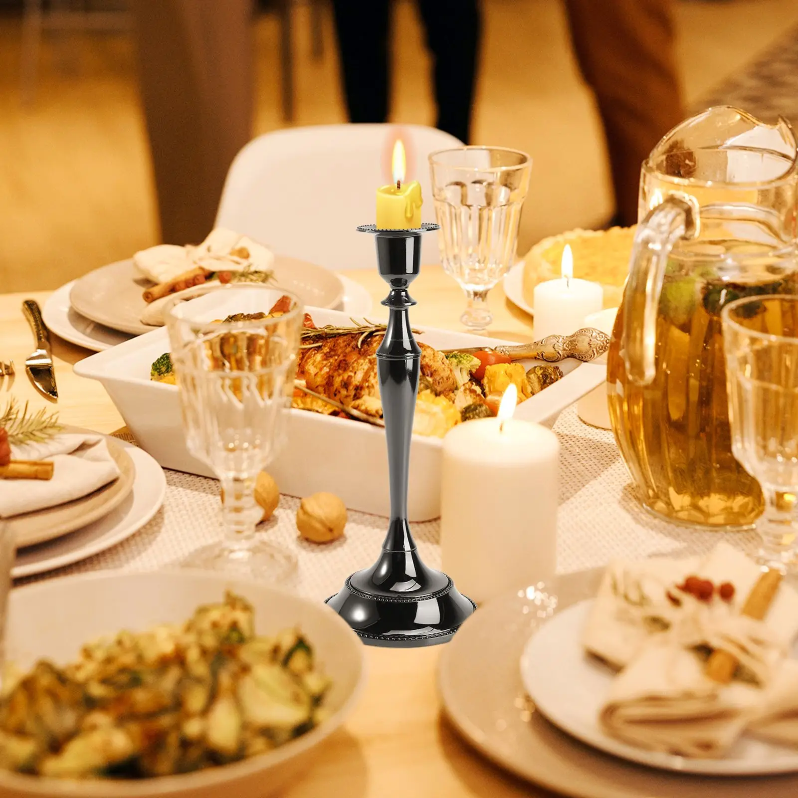 

1Pc Metal Candlestick Retro Wedding Candleholder Exquisite Candleholder Adornment For Wedding Party Banquet Home Decor