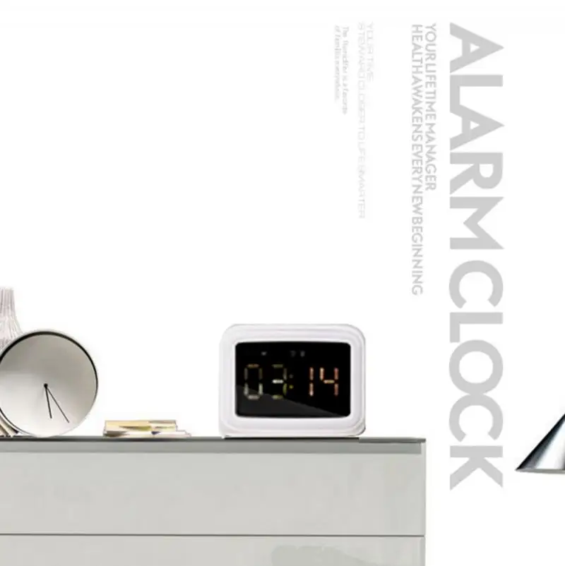 Зеркальные светодиодсветодиодный цифровые часы ночсветильник FM Bluetooth Колонка