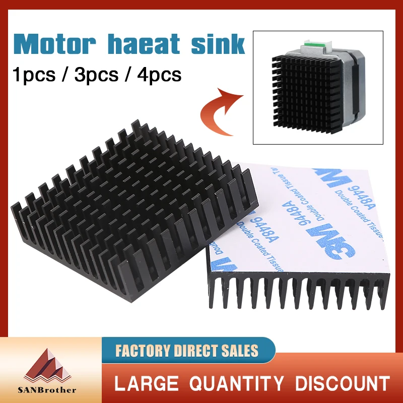 

3D Prints Radiator Aluminum Motor Heatsink Extruded Heat Dissipation Electronic Heat Sink for Ender 3 PRO 42 stepper motor