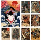 Новинка 2020 года, украшение для стен в японском стиле, искусство на стену в стиле ретро самурая, Азиатский воин, украшение для дома