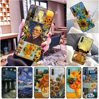 van gogh oil painting phone case for xiaomi redmi 7 7a 8a 9 9t 9a 9c pro note 8 8t 9s max art chrysanthemum night sky cases