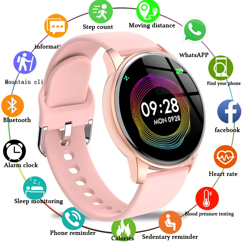 

women smart watch women fashion sport for iPhone Android Information reminder Sleep smartwatch blood pressure Fitness tracker