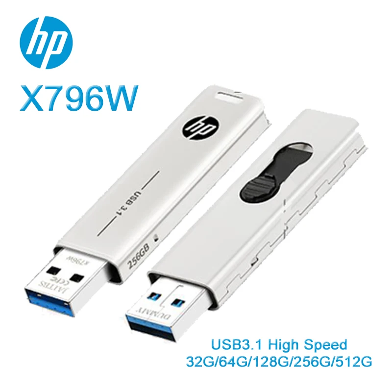 Флэш накопитель HP Mini Metal Usb 3 1 128 ГБ 64 32 портативный флэш 256 512 карта памяти флешка|USB