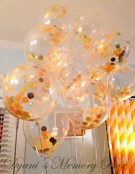 Прозрачные воздушные шары 12 дюймов латексные золотистые блестящие с конфетти