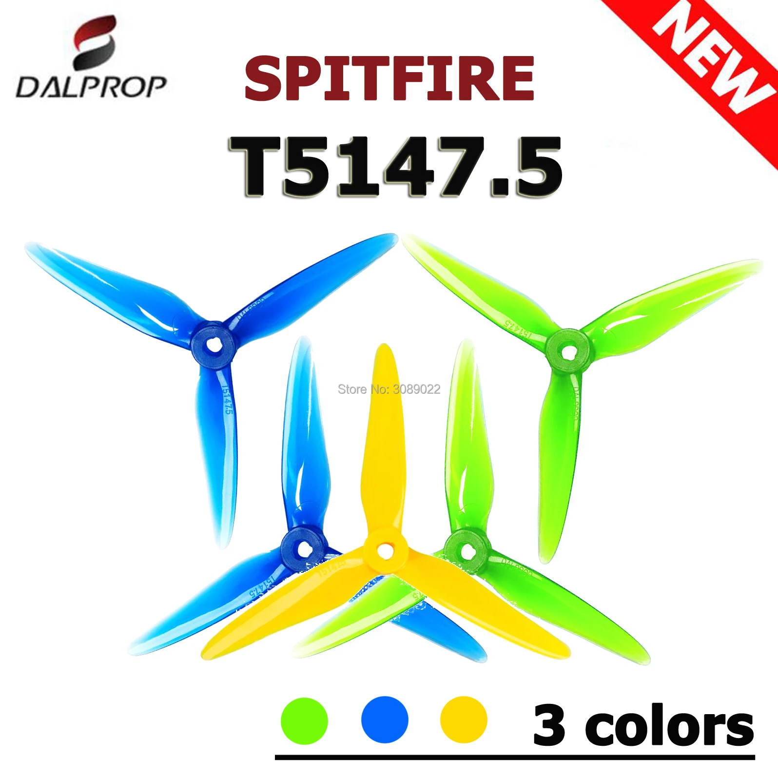 24 шт./12 пар пропеллеры DALPROP SpitFire T5147.5 5147 с 3 лезвиями бесщеточный двигатель CW CCW Попо