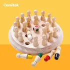 Comitok Настольная игра для детей, деревянные игрушки, красочные шахматы с памятью, детская интеллектуальная обучающая игрушка YZX012 PR49
