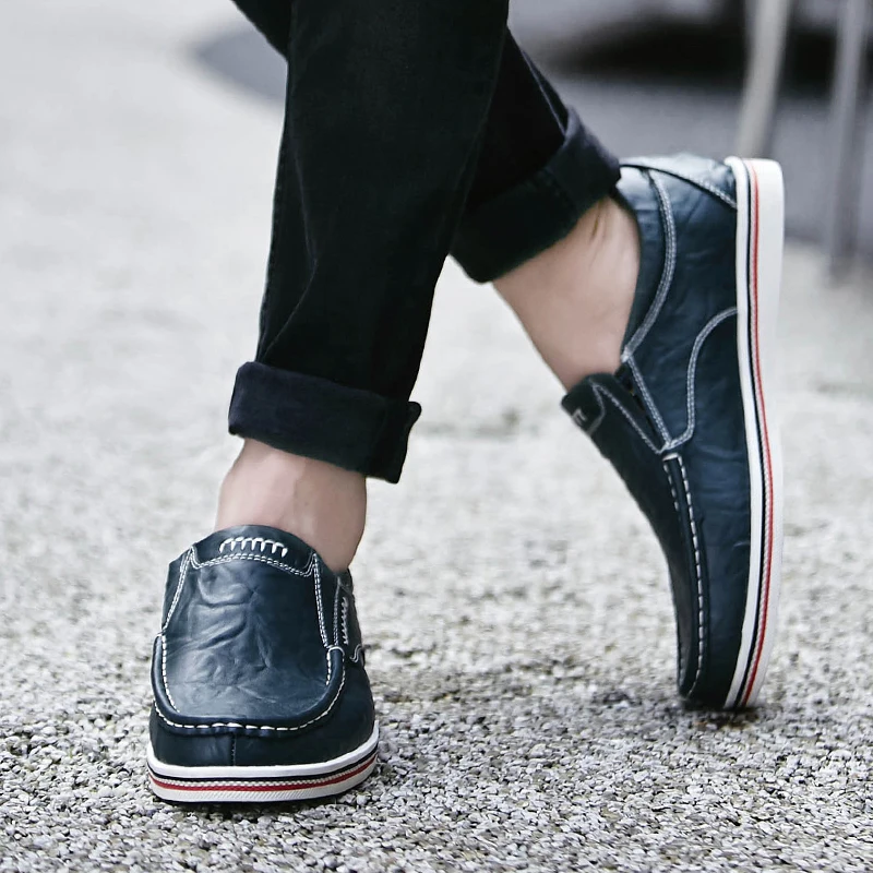 Katesen/Новинка Мужская обувь удобная повседневная из натуральной кожи Chaussures без