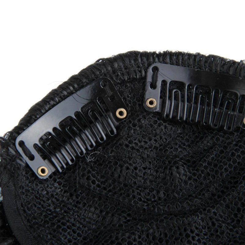 

Synthetic Hair Wig Bangs Black Clipped