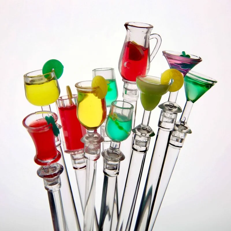 

10pc reusable cocktail sticks plastic round Wine Glass Bar tool Puddler Muddler Stirring Mixing sticks for Bar Party Cafe Drink
