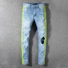 Мужские джинсы скинни Vaqueros Hombre 2020, высококачественные креативные рваные джинсы, мужские летние джинсы, джинсы клеш ниже колена для мужчин, джинсы Hommes