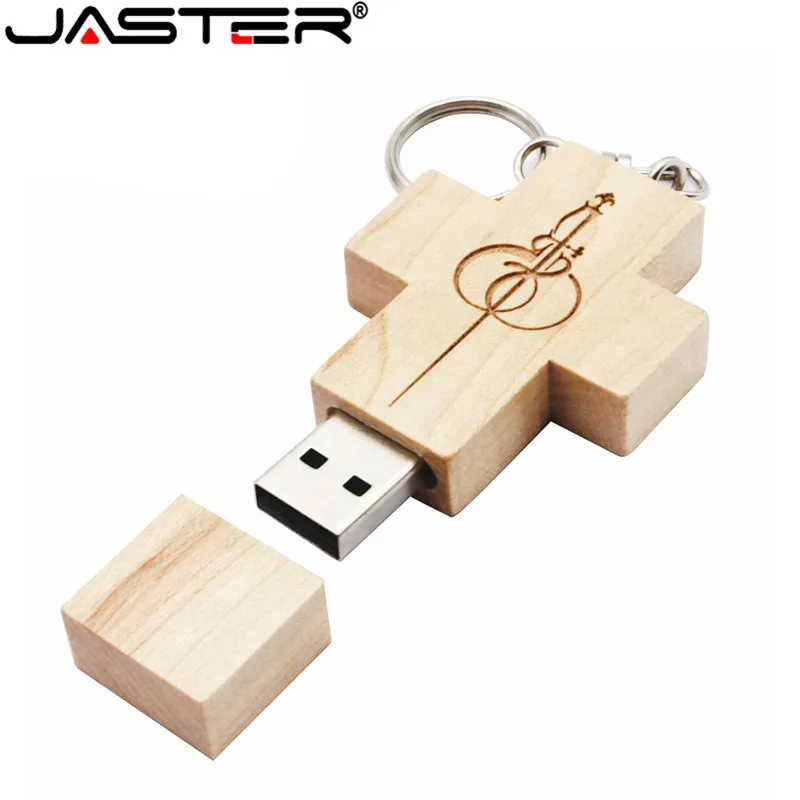 JASTER хит продаж креативный 2 цвета деревянный крест реальная емкость USB 0 4 ГБ/8 ГБ/16