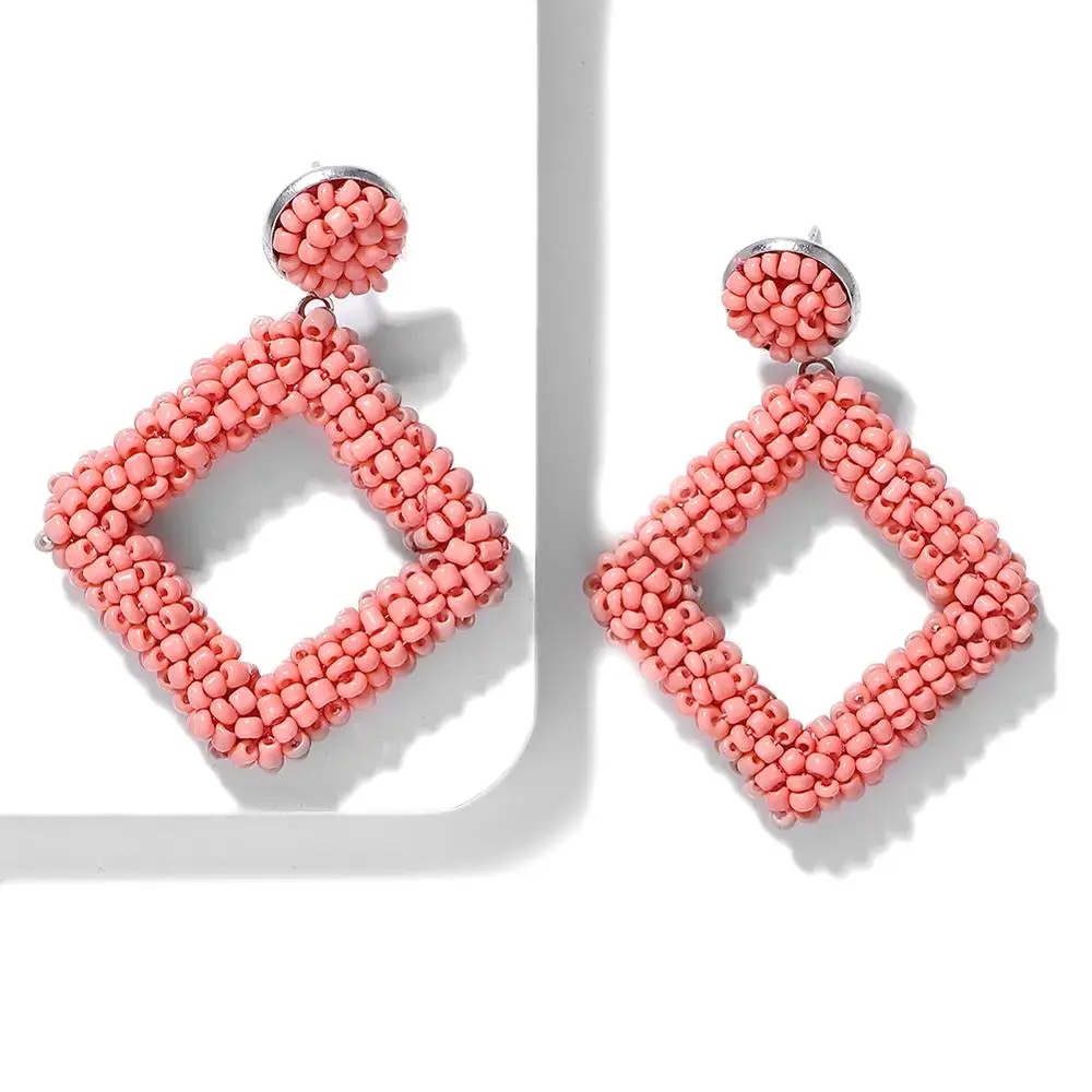 New Fashion Bead Flower Drop Earrings for Women Korean Simulated Pearl Colorful Dangle Statement Charm Wedding Jewelry | Украшения и